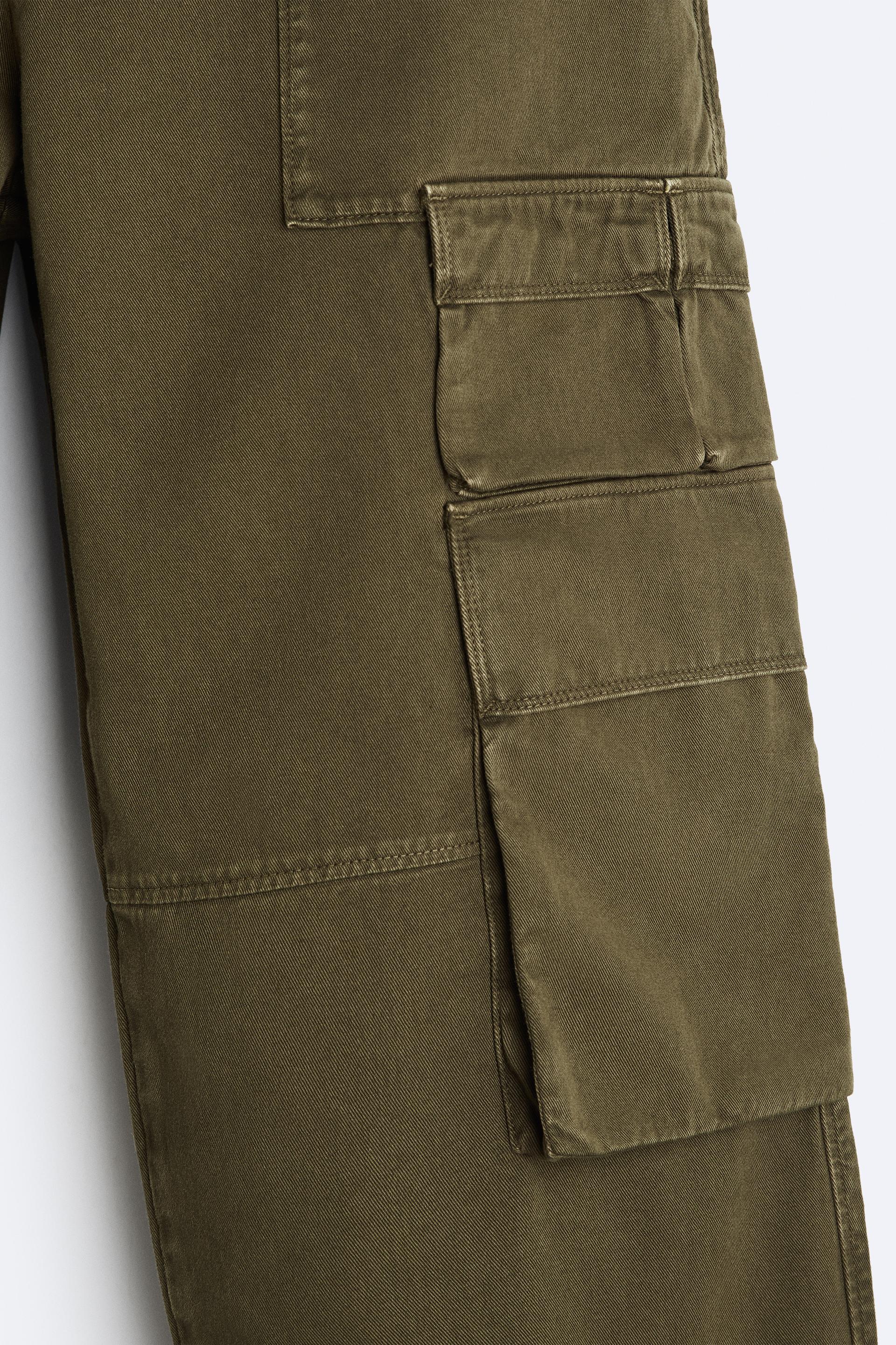 Zara Woman Premium Denim Collection Cargo Pants Zipper 6 (28x25) Faded  Black