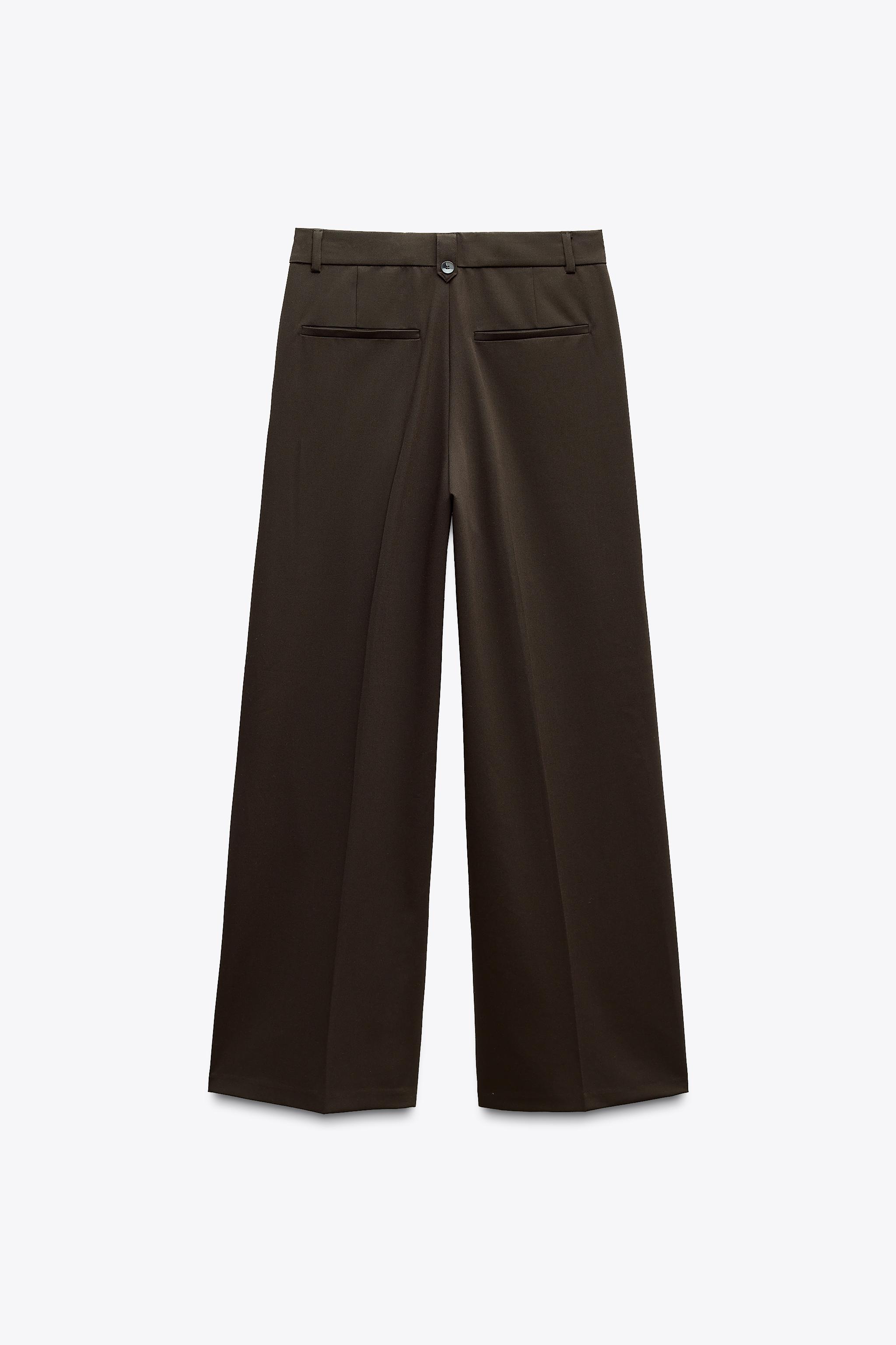 ダブルプリーツパンツ - チョコレートブラウン | ZARA Japan / 日本