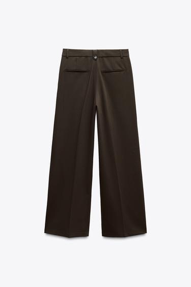 DOUBLE PLEAT TROUSERS - Chocolate brown by Zara - Image 4