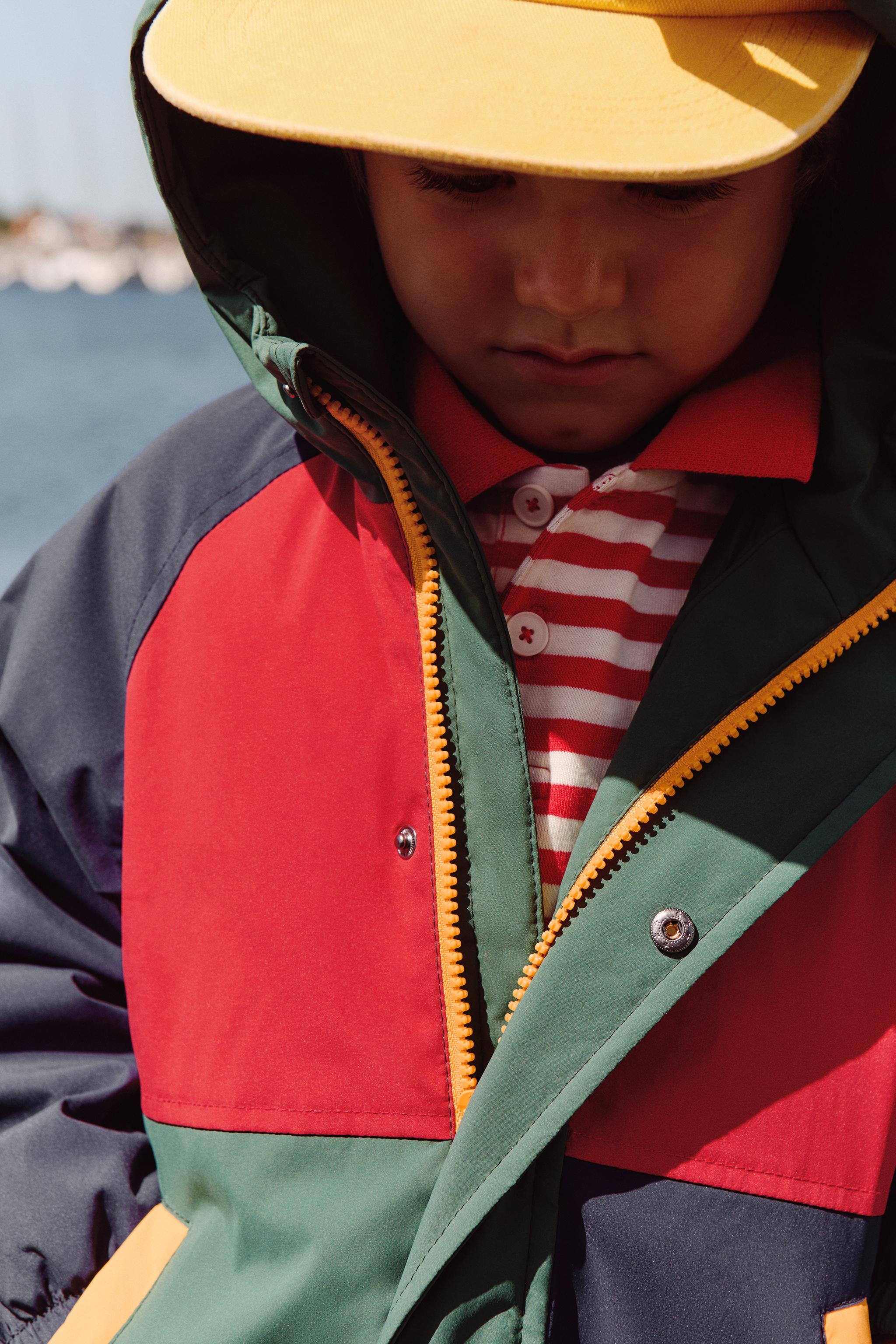 BLOUSON MATELASSÉ COLOR-BLOCK DÉPERLANT