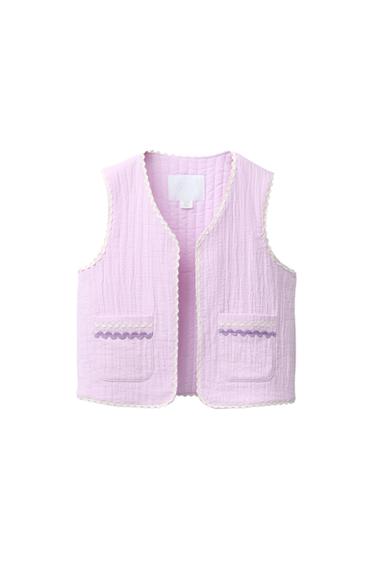 WAVY TEXTURED WAISTCOAT