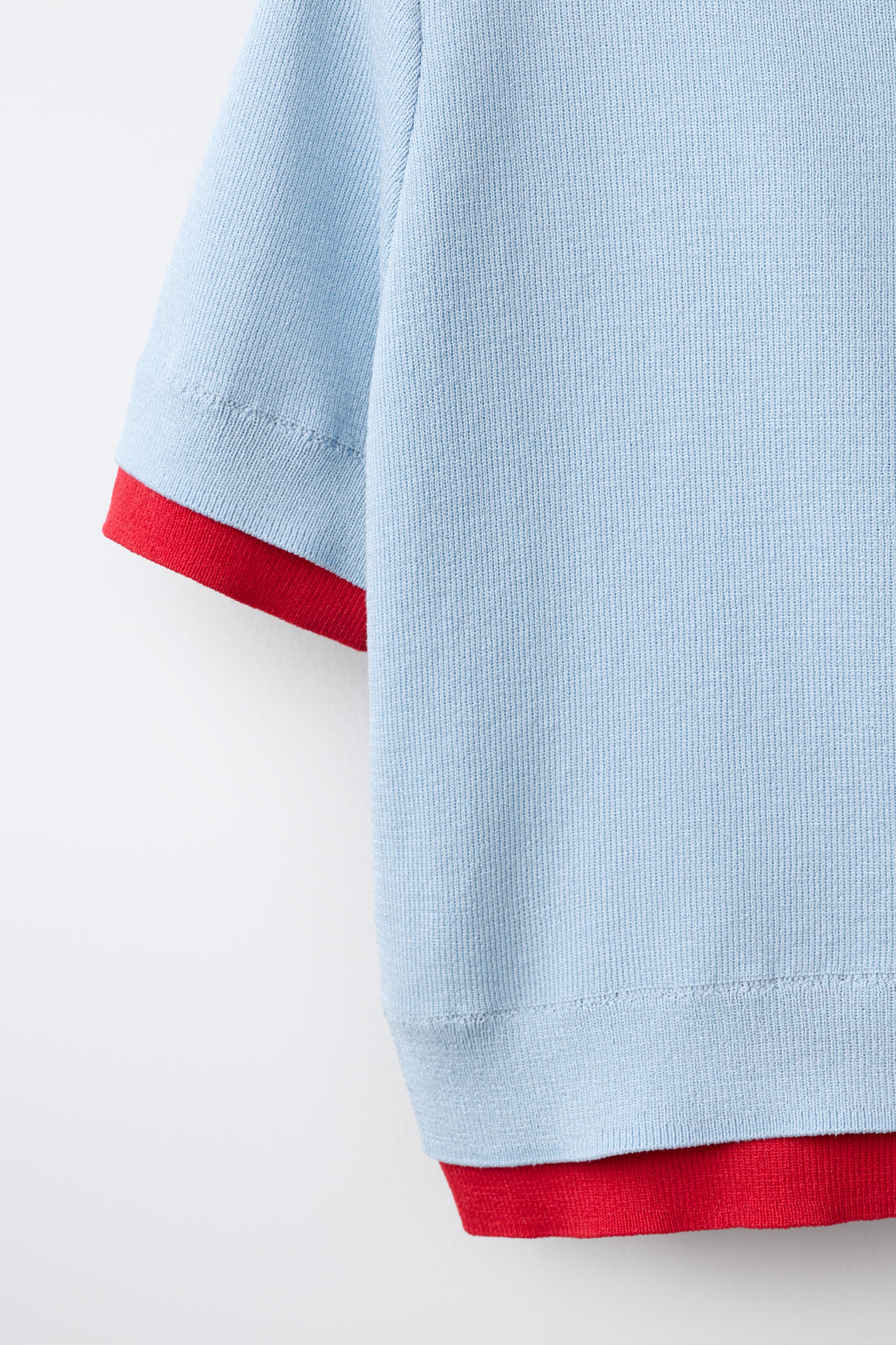 Детские свитеры Zara DOUBLE COLLAR KNIT POLO — фото 5