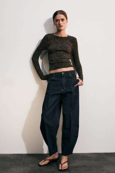 JERSEY PUNTO ESTAMPADO ANIMAL - Leopardo / Gris de Zara