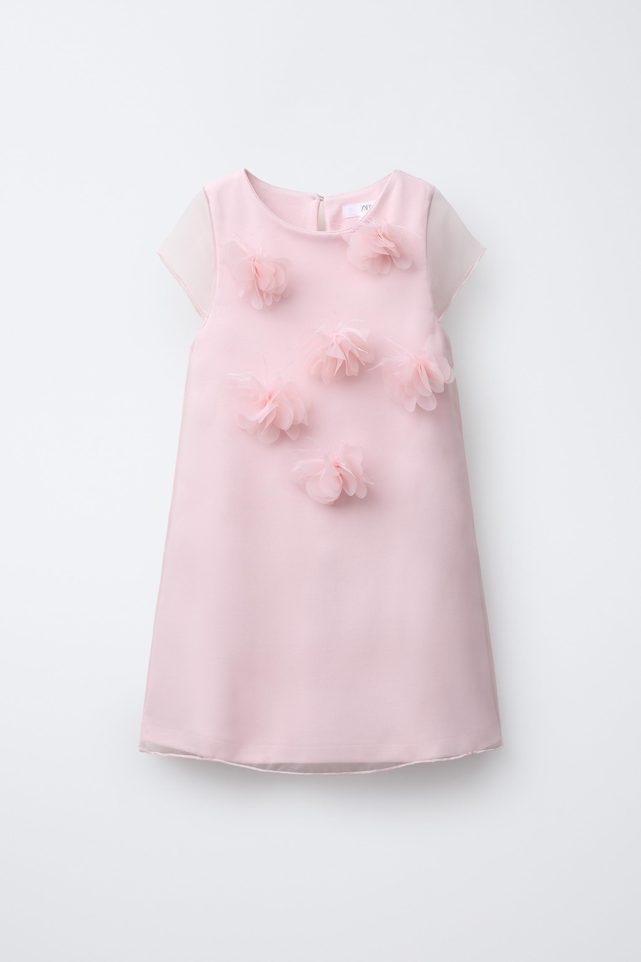 ROBE EN ORGANZA À FLEURS 3D