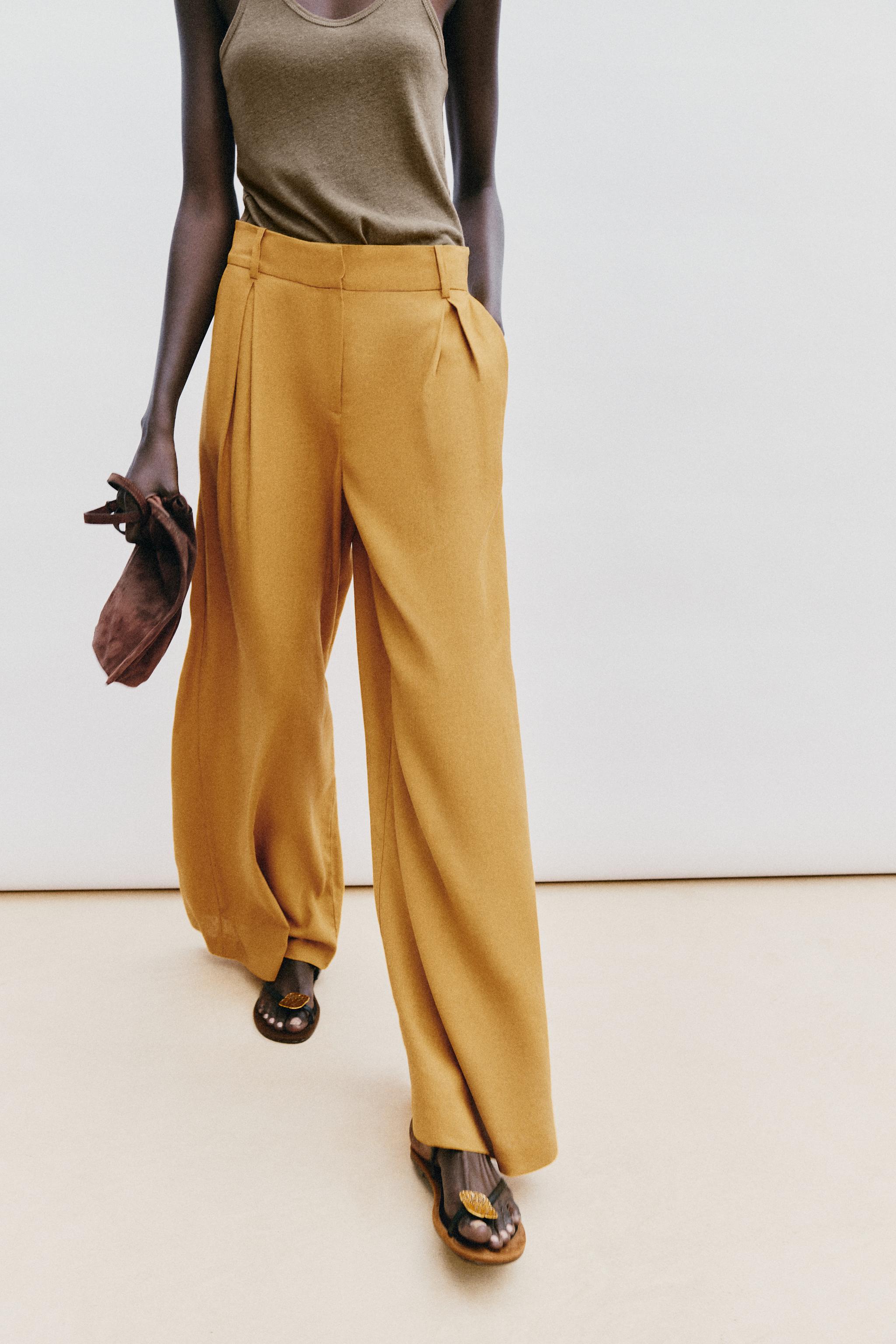 PANTALON LARGE AVEC LIN