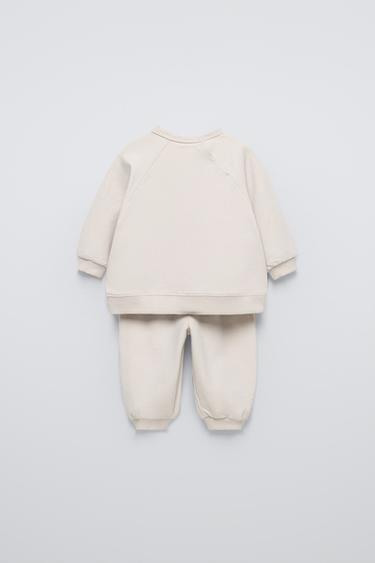 SWEATSHIRT AND JOGGERS SET - Light beige by Zara - Image 1
