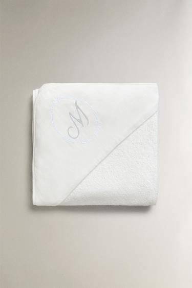 CAPA DE BANHO PARA BEBÊ DE GAZE COM LETRAS -  da Zara