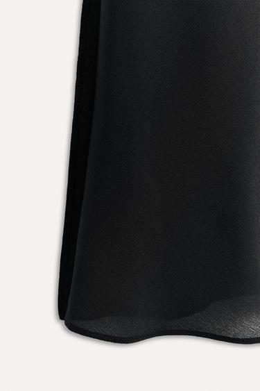 HAUT À OUVERTURES 100 % SOIE 50E ANNIVERSAIRE - Noir de Zara - Image 3