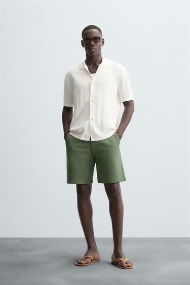 OPENWORK KNIT SHIRT - Oyster-white by Zara - Image 0