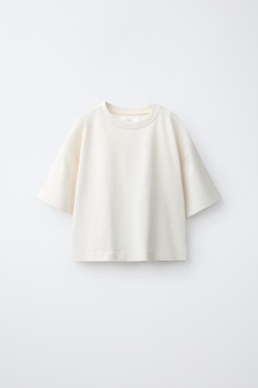 CAMISETA LISA HEAVY JERSEY - Crudo de Zara