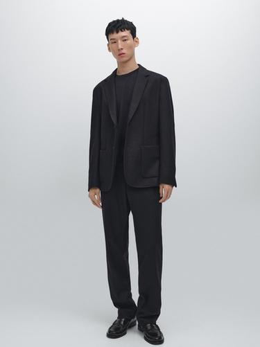 Zara Wool blend trousers - Navy blue - Image 0