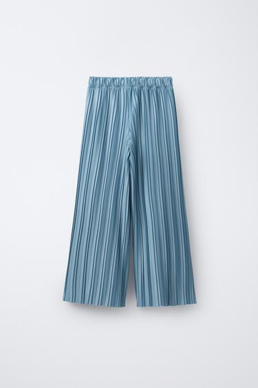 PLEATED TROUSERS - Blue by Zara - Image 1