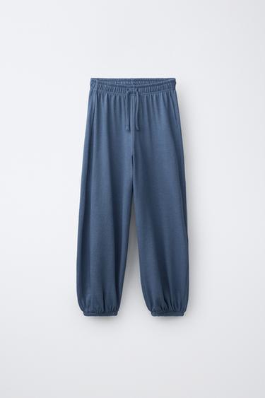 CONJUNTO CAMISETA LAZOS Y PANTALÓN JOGGER - Azul medio de Zara