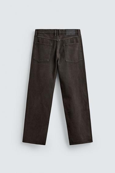 STRAIGHT FIT JEANS - Brown by Zara - Image 7