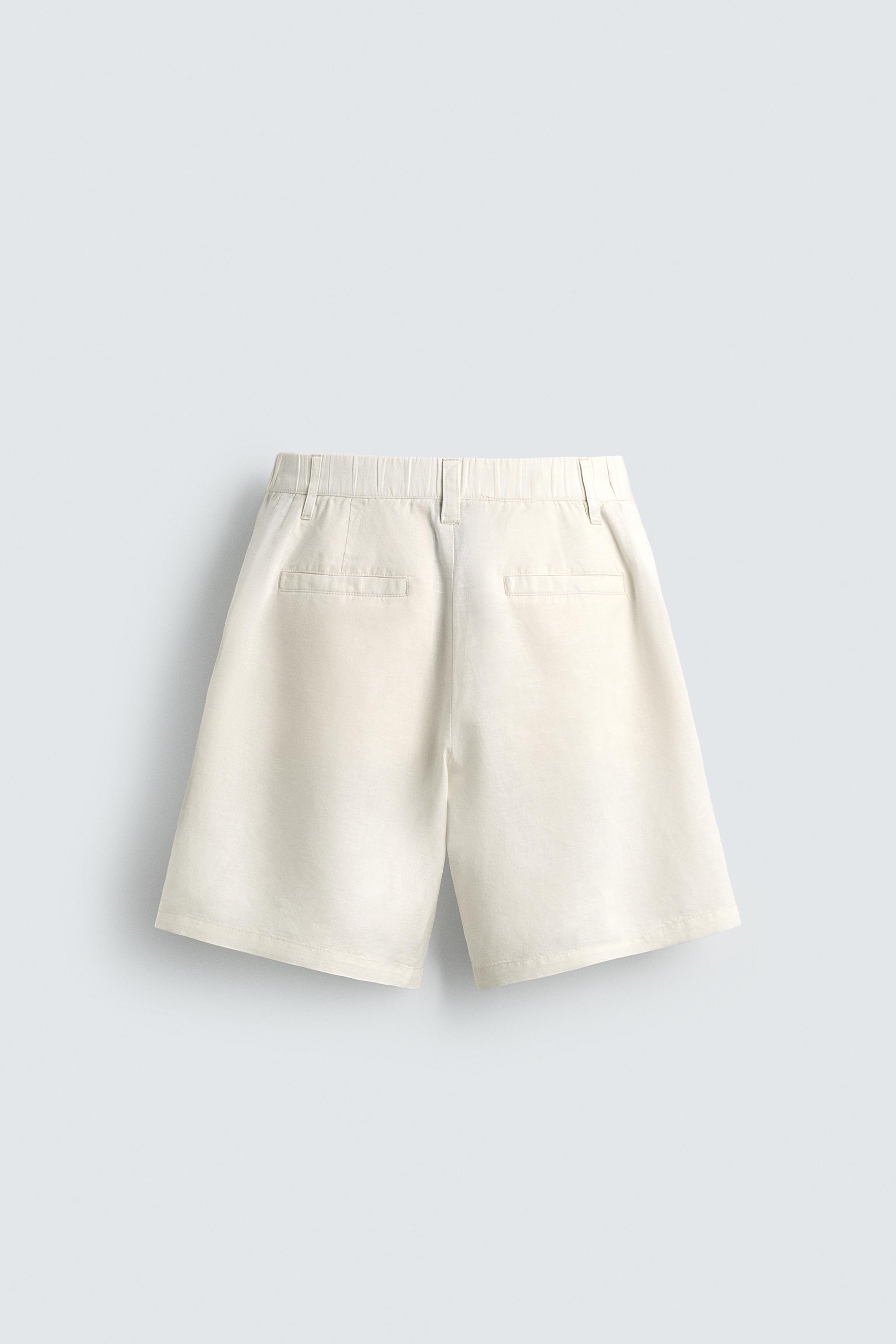 REGULAR FIT HEMP-COTTON SHORTS