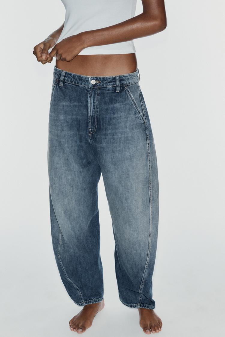 JEANS CHINO BARREL DE CINTURA MEDIA TRF 2