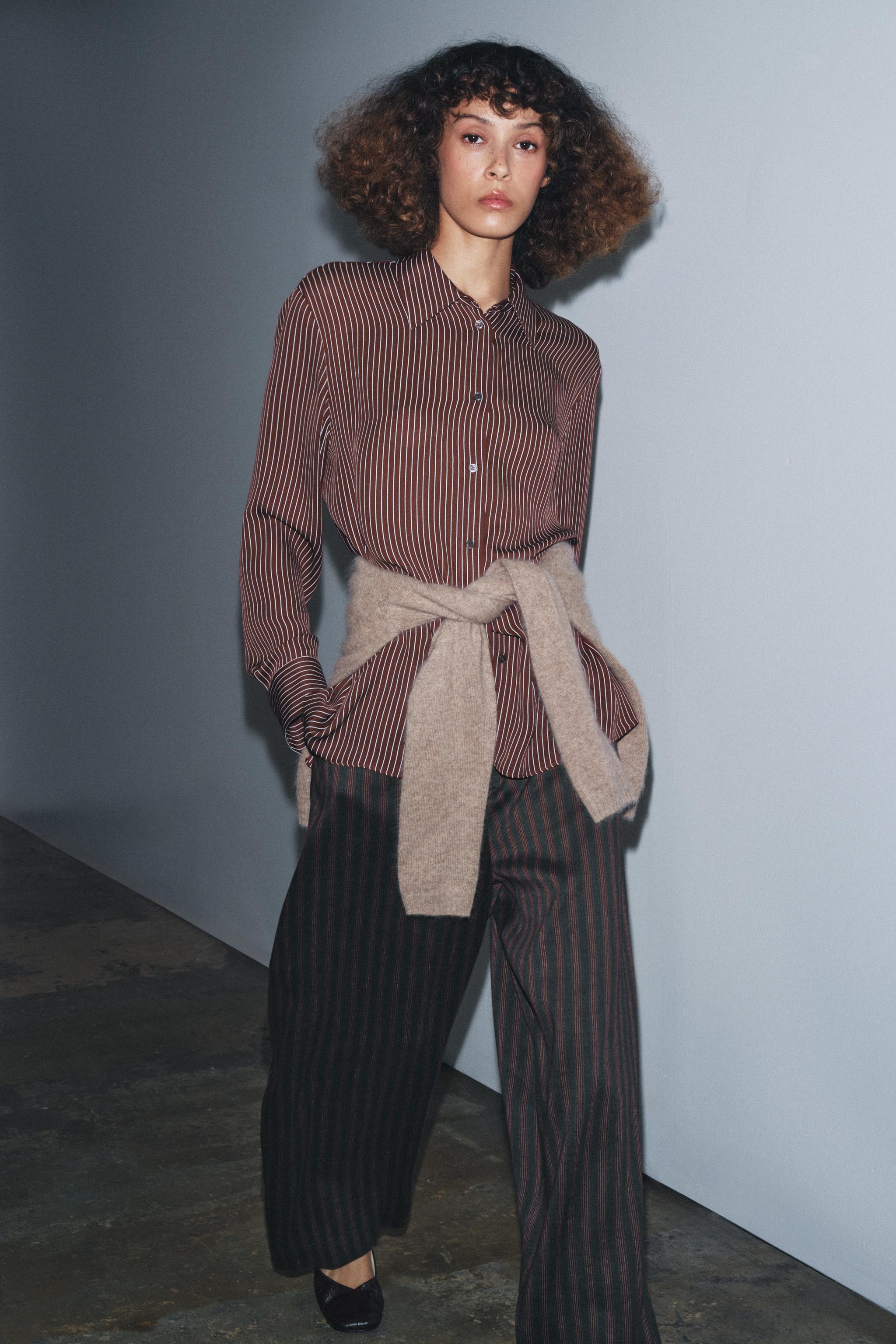 ZW COLLECTION LIMITED EDITION STRIPED SILK SHIRT