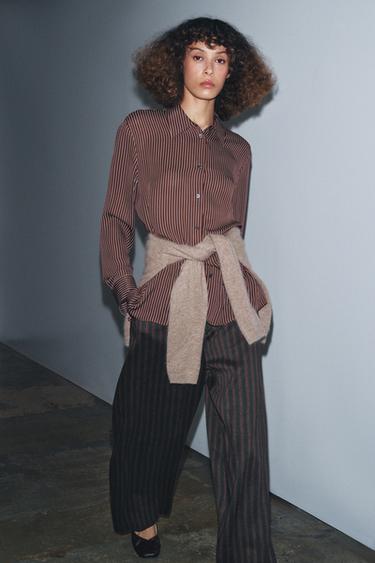 CAMISA DE SEDA DE RATLLES ZW COLLECTION LIMITED EDITION - Bordeus de Zara