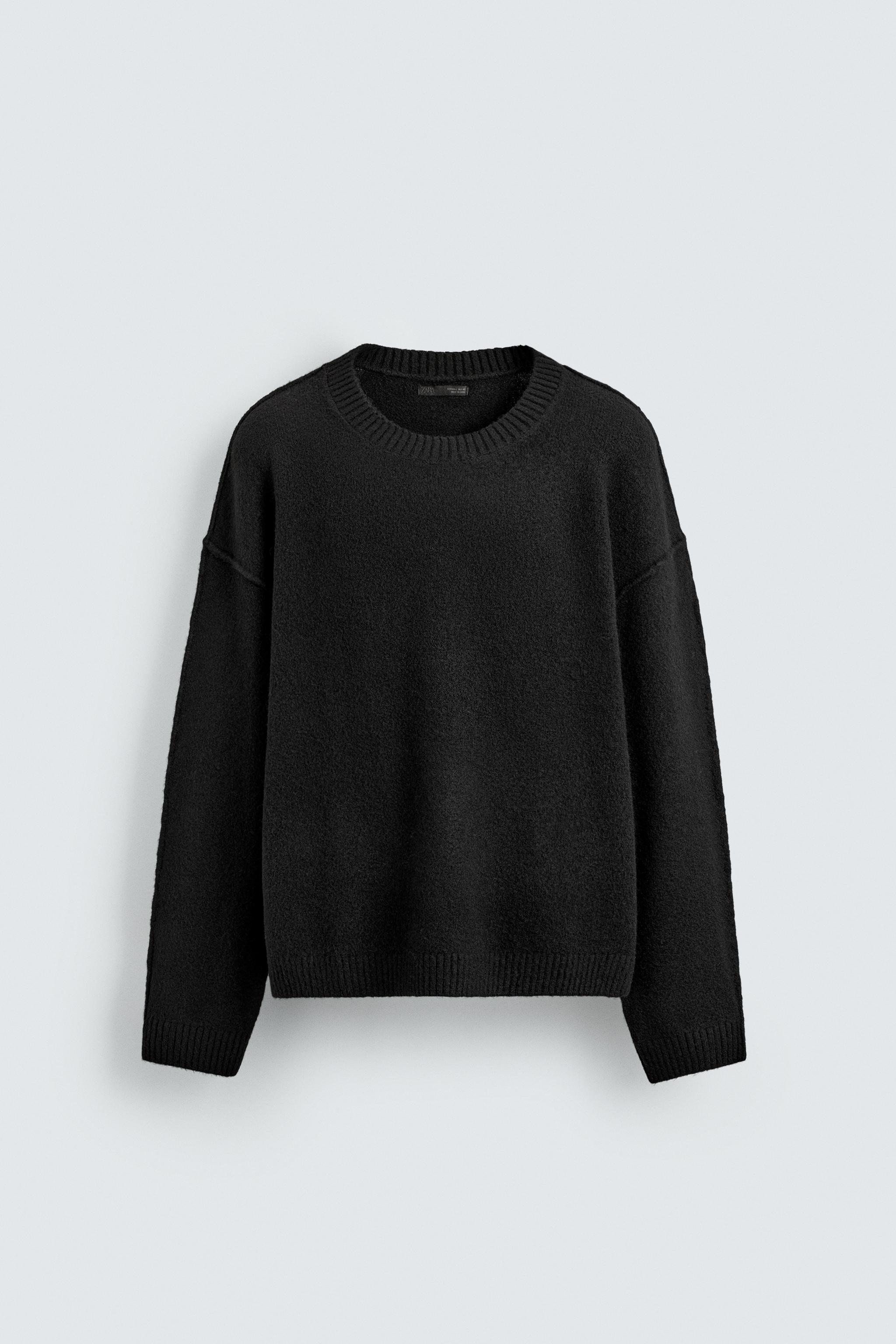 TEXTURED SWEATER WITH REVERSE EFFECT SEAMS