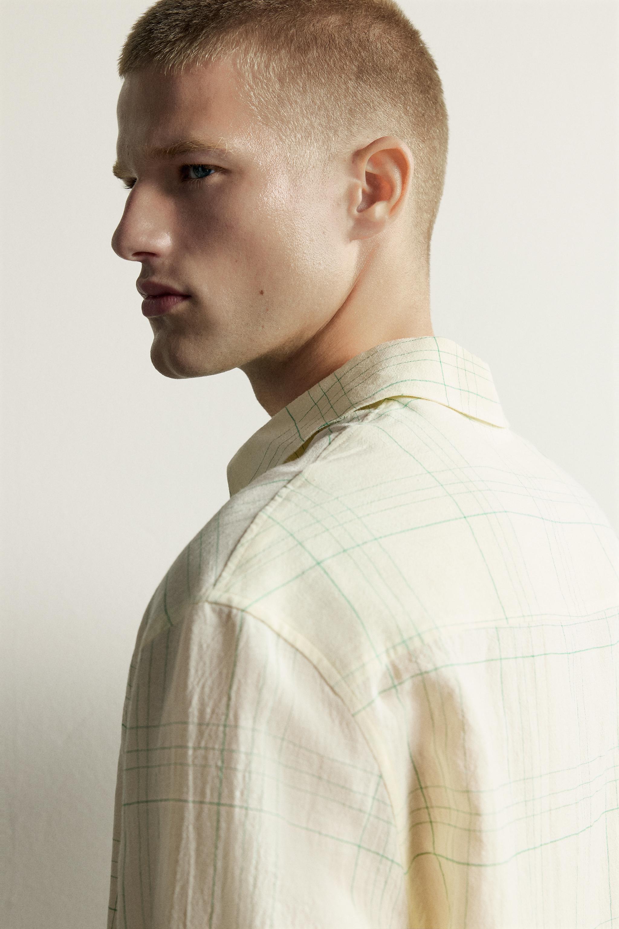 COTTON-LINEN CHECK SHIRT