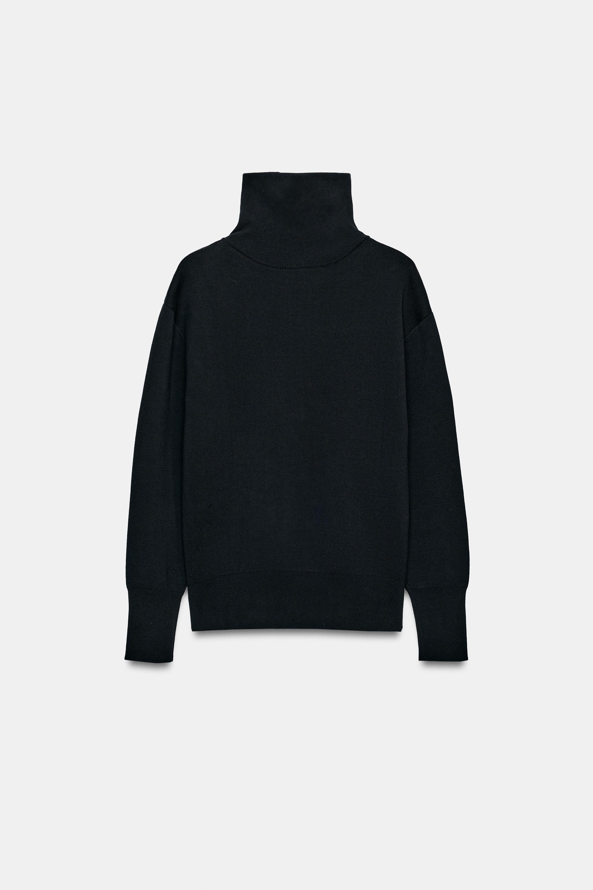 Женские свитеры Zara OVERSIZED ZIP-UP KNIT SWEATER — фото 8