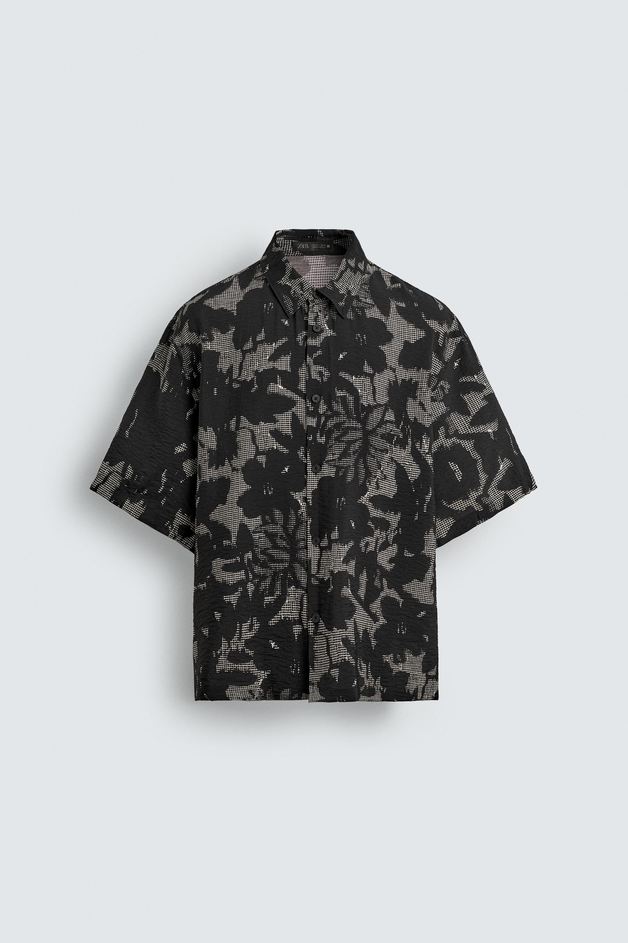 FLUID COMBINATION PRINT SHIRT