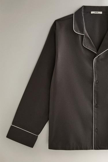 POPLIN SHIRT - Dark grey by Zara - Image 2