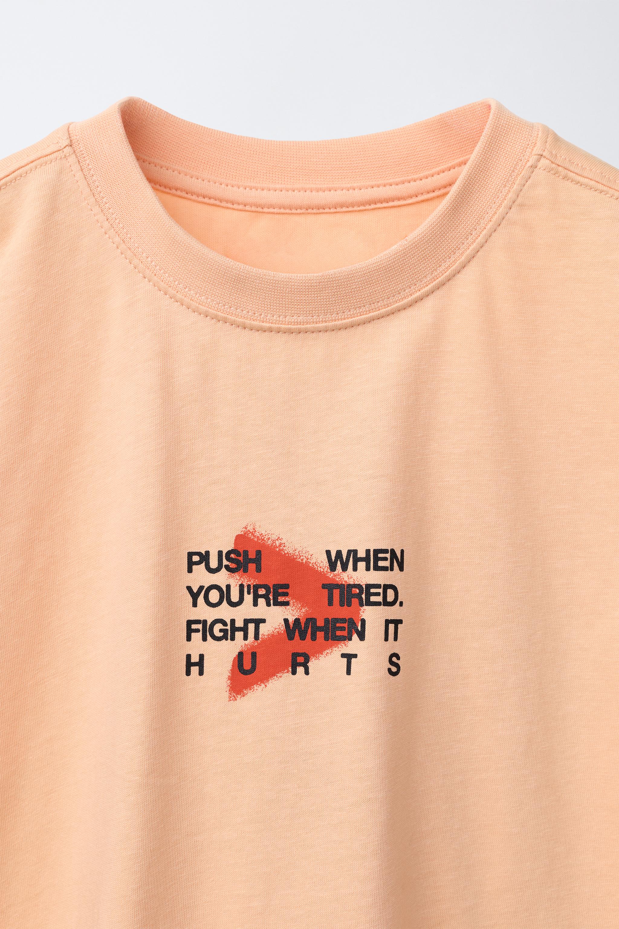CAMISETA SPORTY INTERLOCK GRAFFITI - Laranja-claro | ZARA Brasil