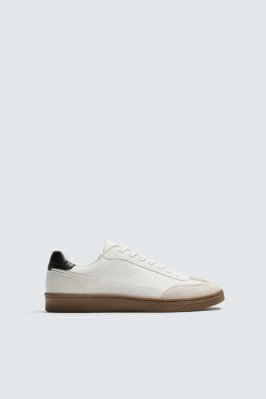TRAINERS WITH CONTRAST SOLE - White by Zara