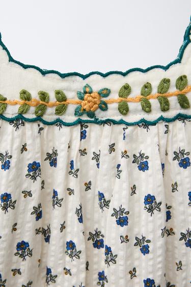 COMBI-SHORT TEXTURÉ À FLEURS - Écru de Zara - Image 2