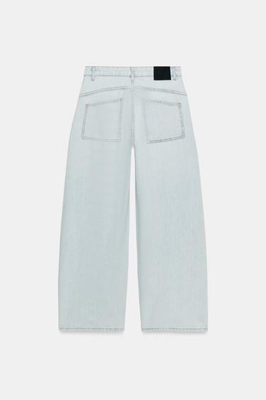 ZW COLLECTION LOOSE BARREL MID-WAIST JEANS - Blue by Zara - Image 4