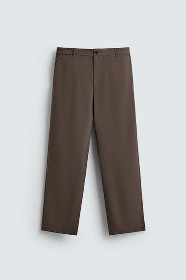 Zara 休閒版長褲 - 棕色