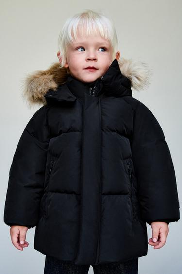 DOUDOUNE LONGUE EN PLUME ET DUVET DÉPERLANTE ET COUPE-VENT - Noir de Zara - Image 14