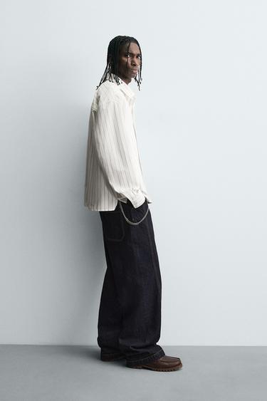 CHEMISE RAYURES POCHE - rayures de Zara - Image 3