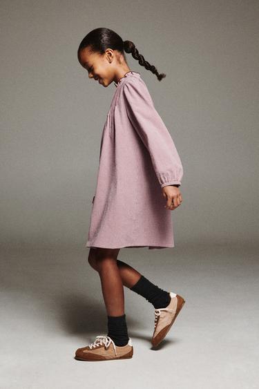 VESTIT QUADRE VICHY - Rosat fosc de Zara