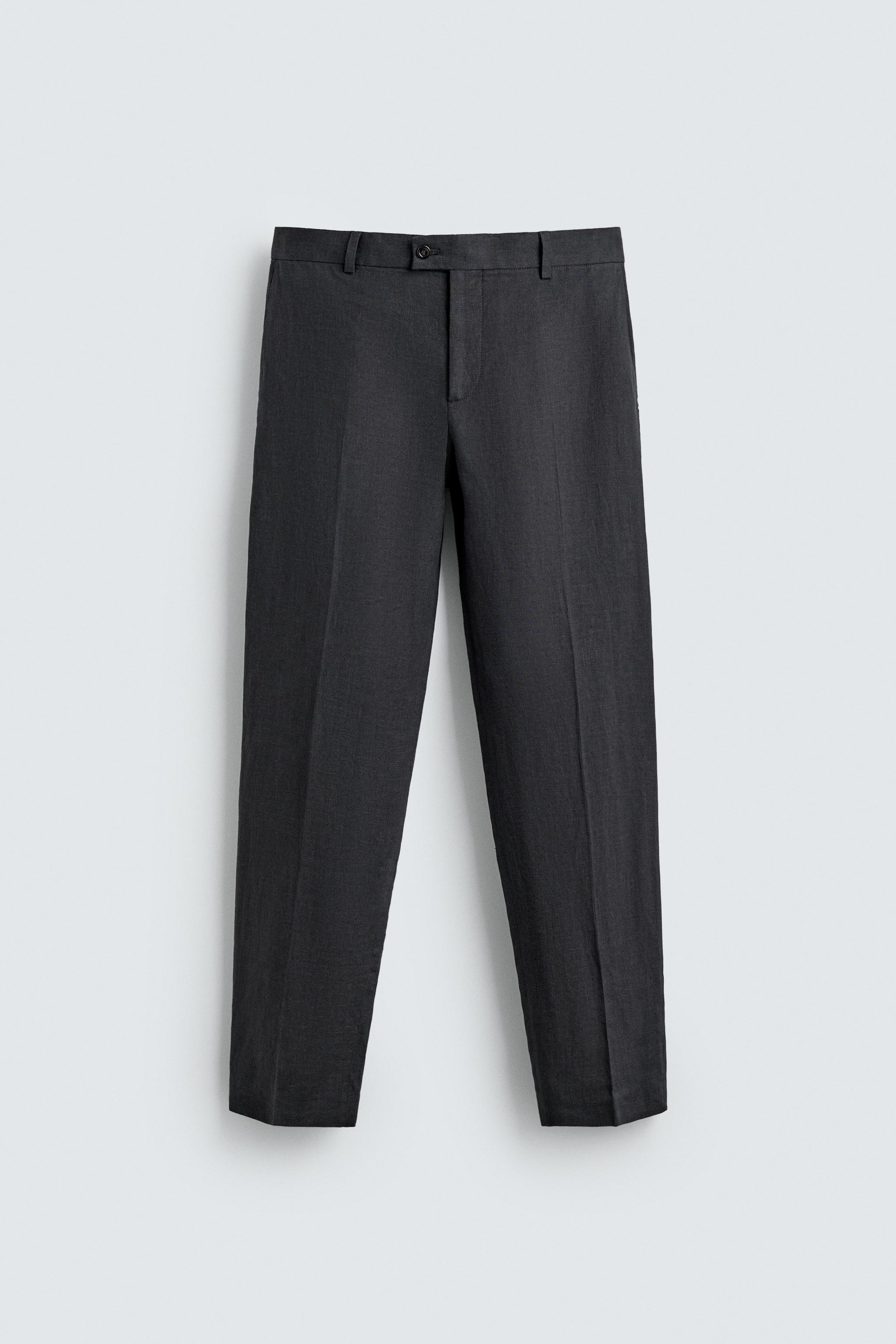 PANTALON REGULAR FIT DE COSTUME 100% LIN