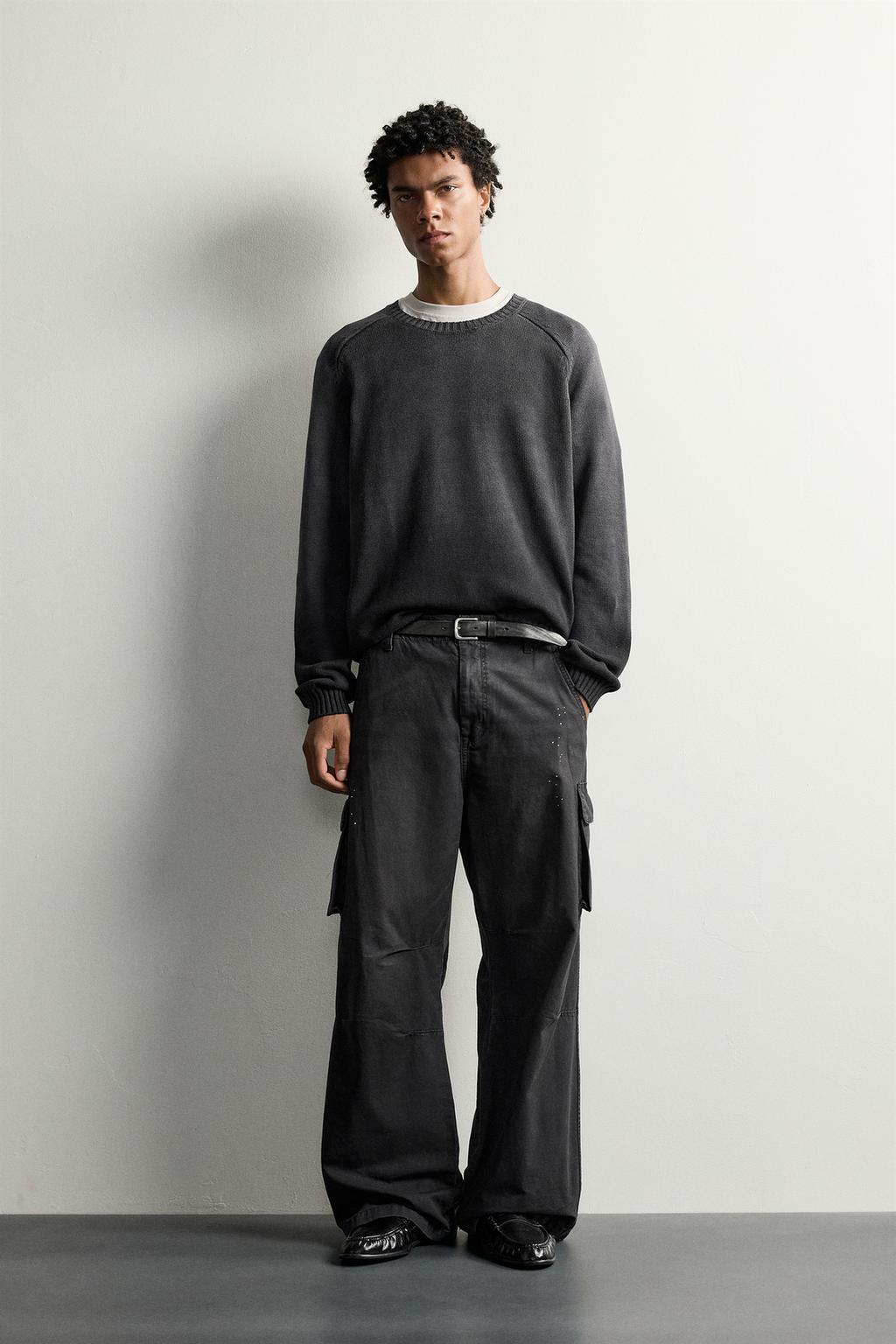 WASHED EFFECT 100% COTTON JUMPER