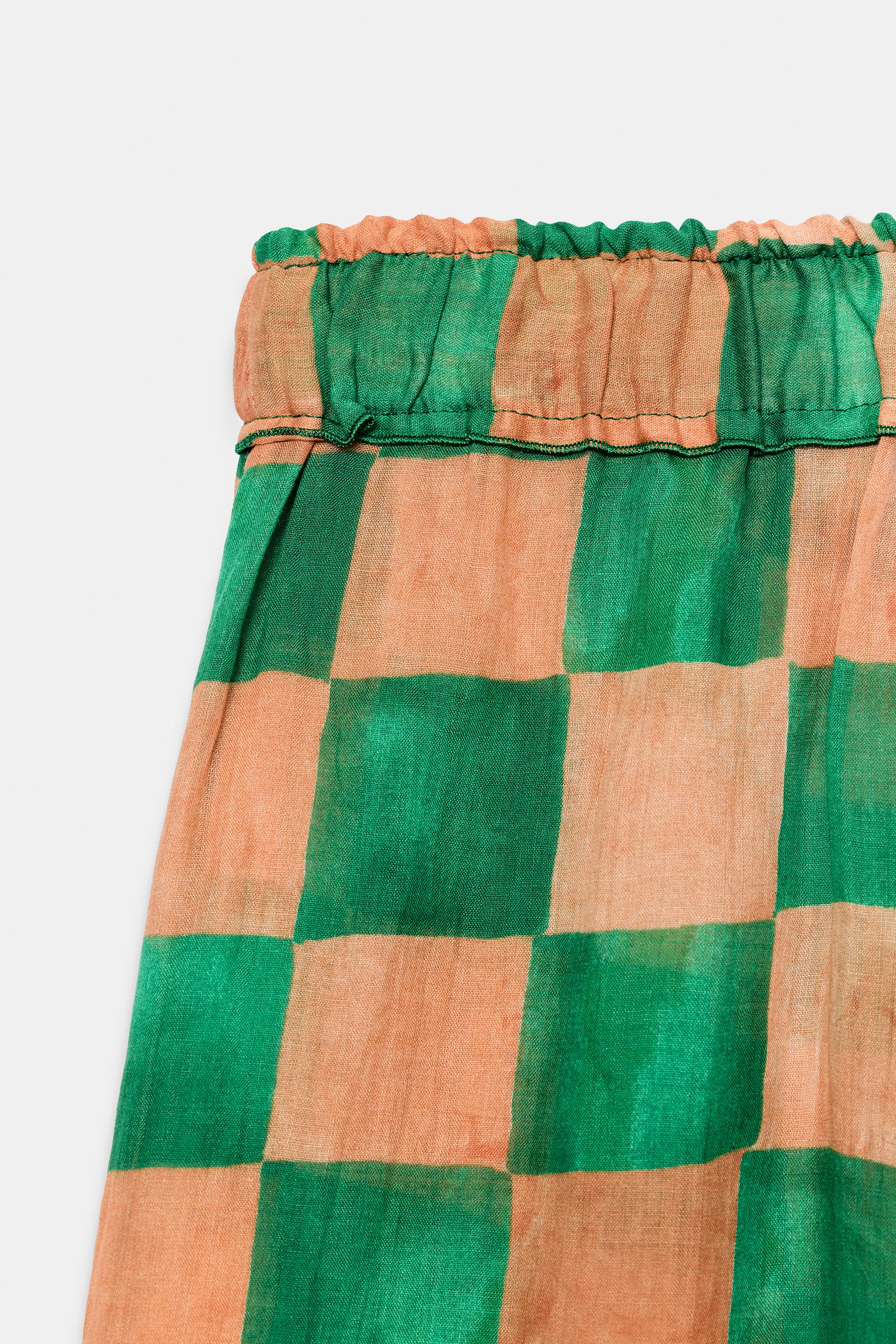 RAMIE PLAID PALAZZO PANTS ZW COLLECTION