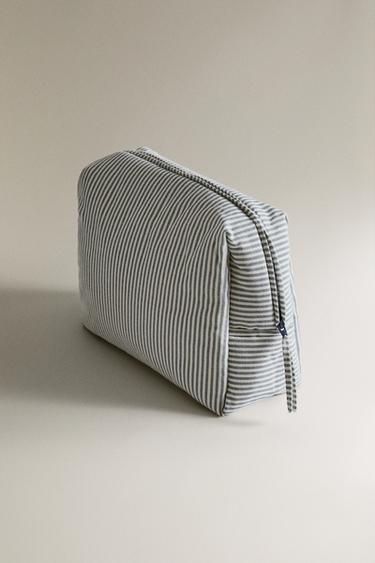 CHILDREN'S STRIPED WASH BAG - Grey by Zara - Image 1