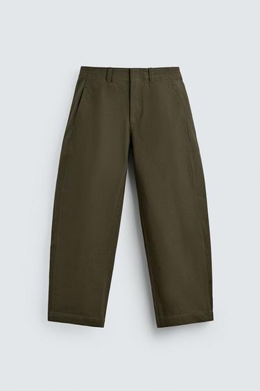 BALLOON FIT TROUSERS - Khaki by Zara