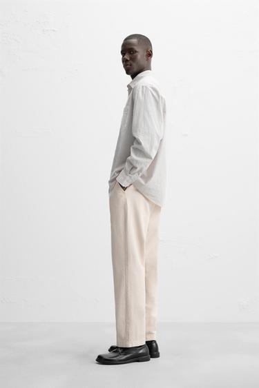 CHEMISE À CARREAUX AVEC POCHE - rouge/bleu marine de Zara - Image 3