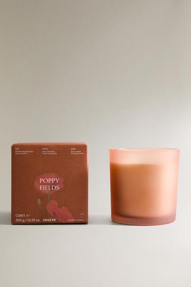 (350 G) VELA AROMÁTICA POPPY FIELDS - Vermelho / Laranja da Zara