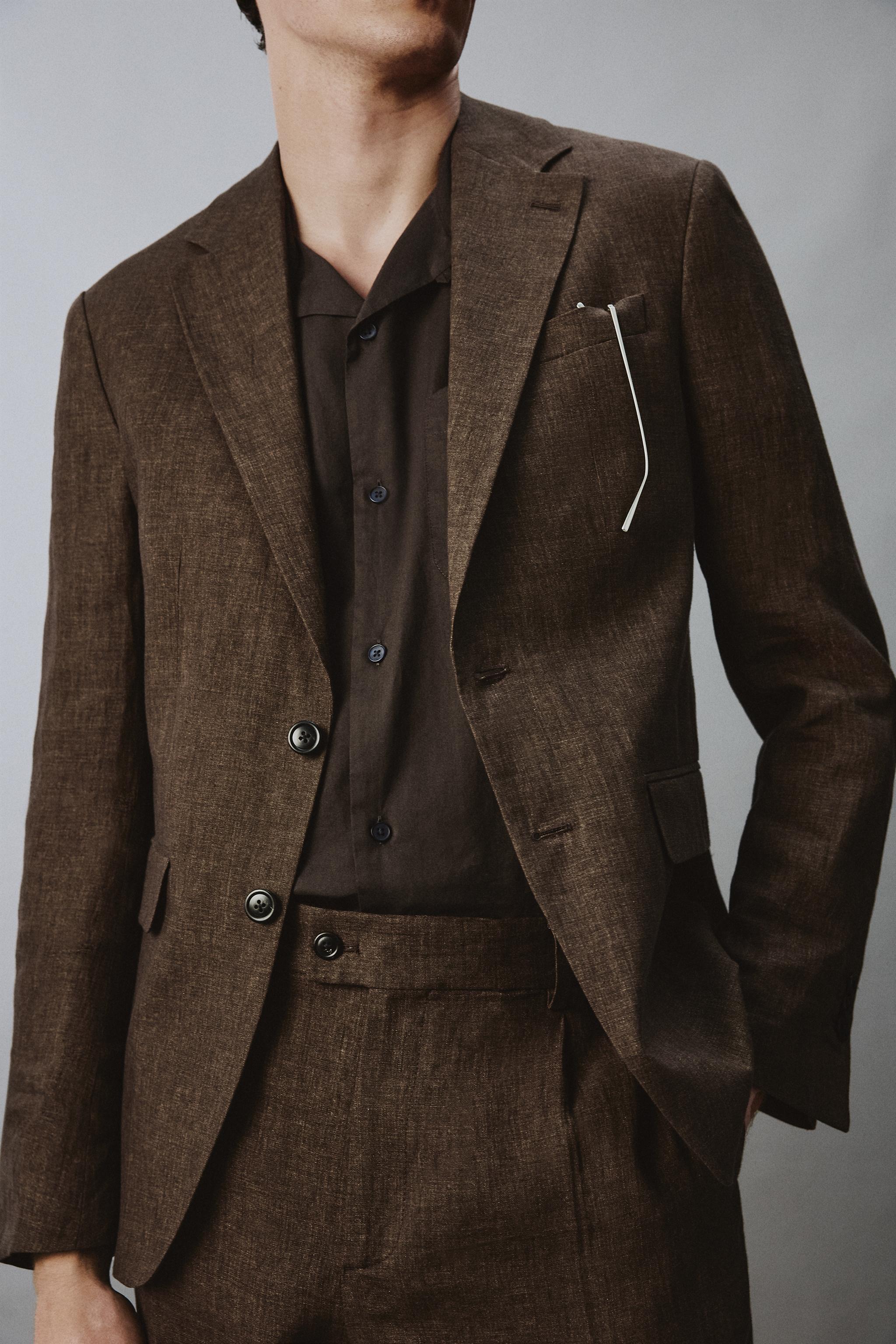 100% LINEN SUIT JACKET