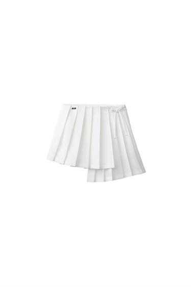SAIA PLISSADA ASSIMÉTRICA PENN © - Branco da Zara