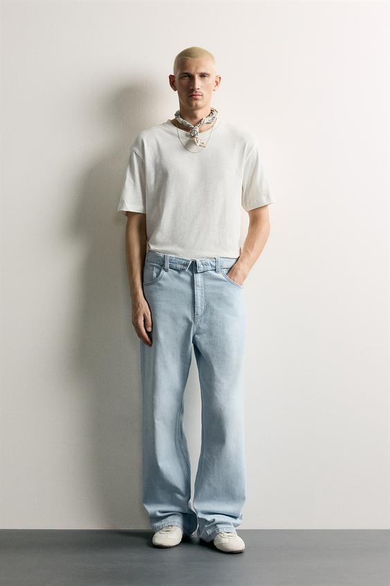 CAMISETA RELAXED FIT ALGODÓN - LINO - Blanco de Zara - Imagen 0
