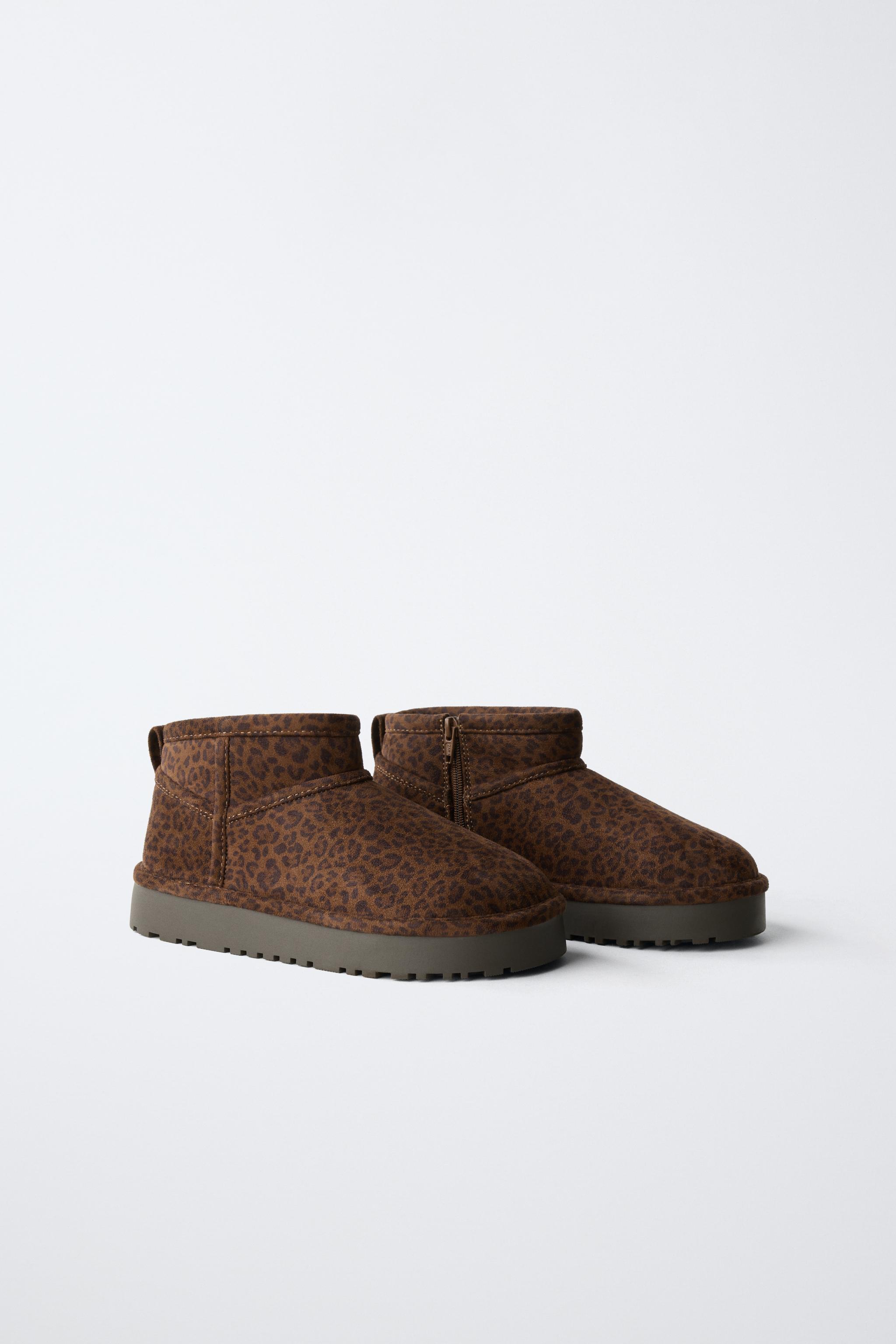 BOTTINES ANIMAL PRINT DOUBLÉES