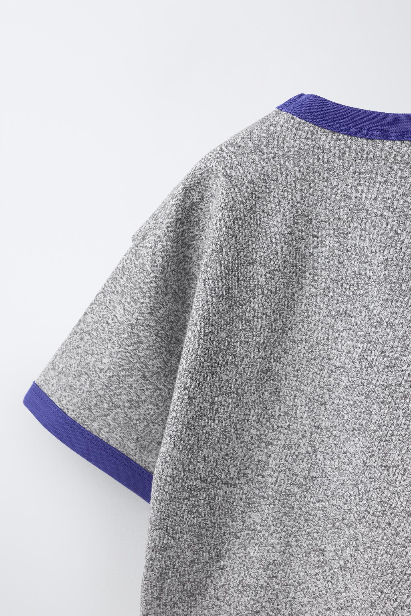 Детская футболка Zara Snoopy Peanuts™ Print, цвет: Серый меланжевый — фото 4