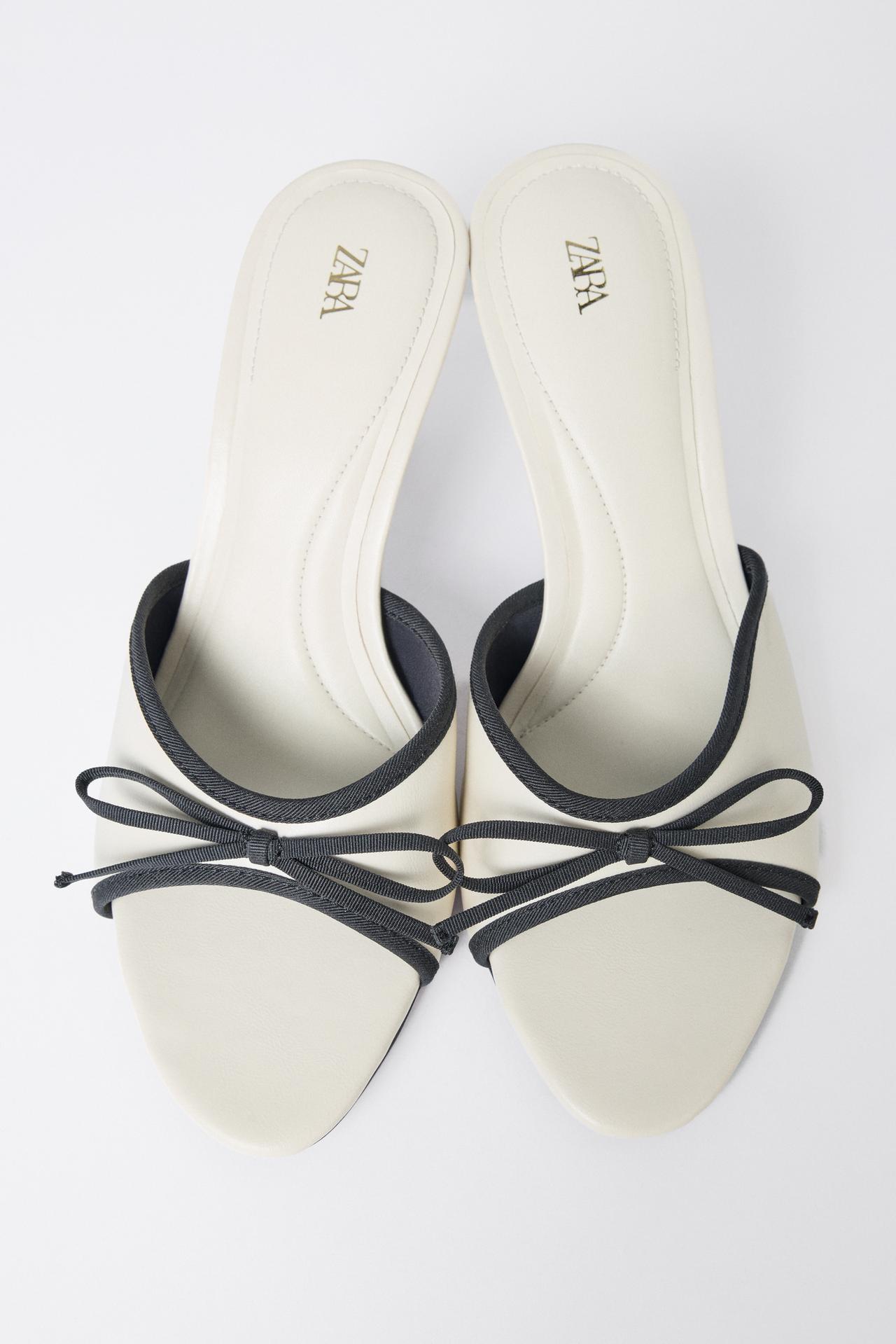 BOW HEELED SANDAL — white