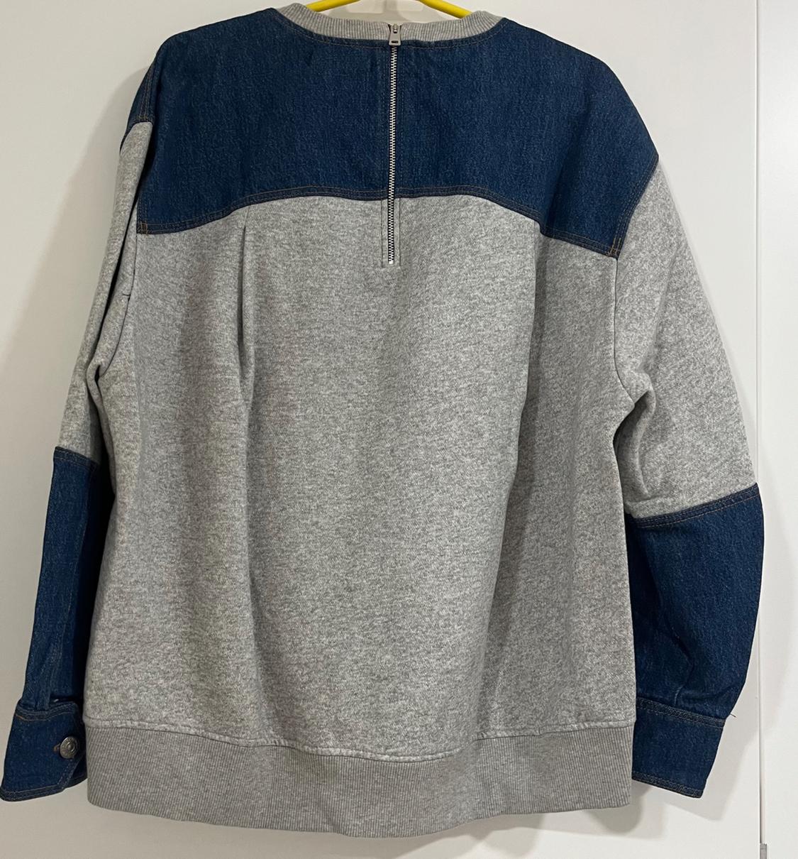 CONTRAST DENIM SWEATSHIRT - Image 2
