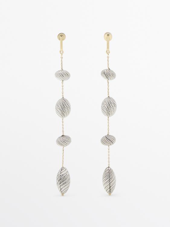Textured piece dangle earrings from Zara - $100